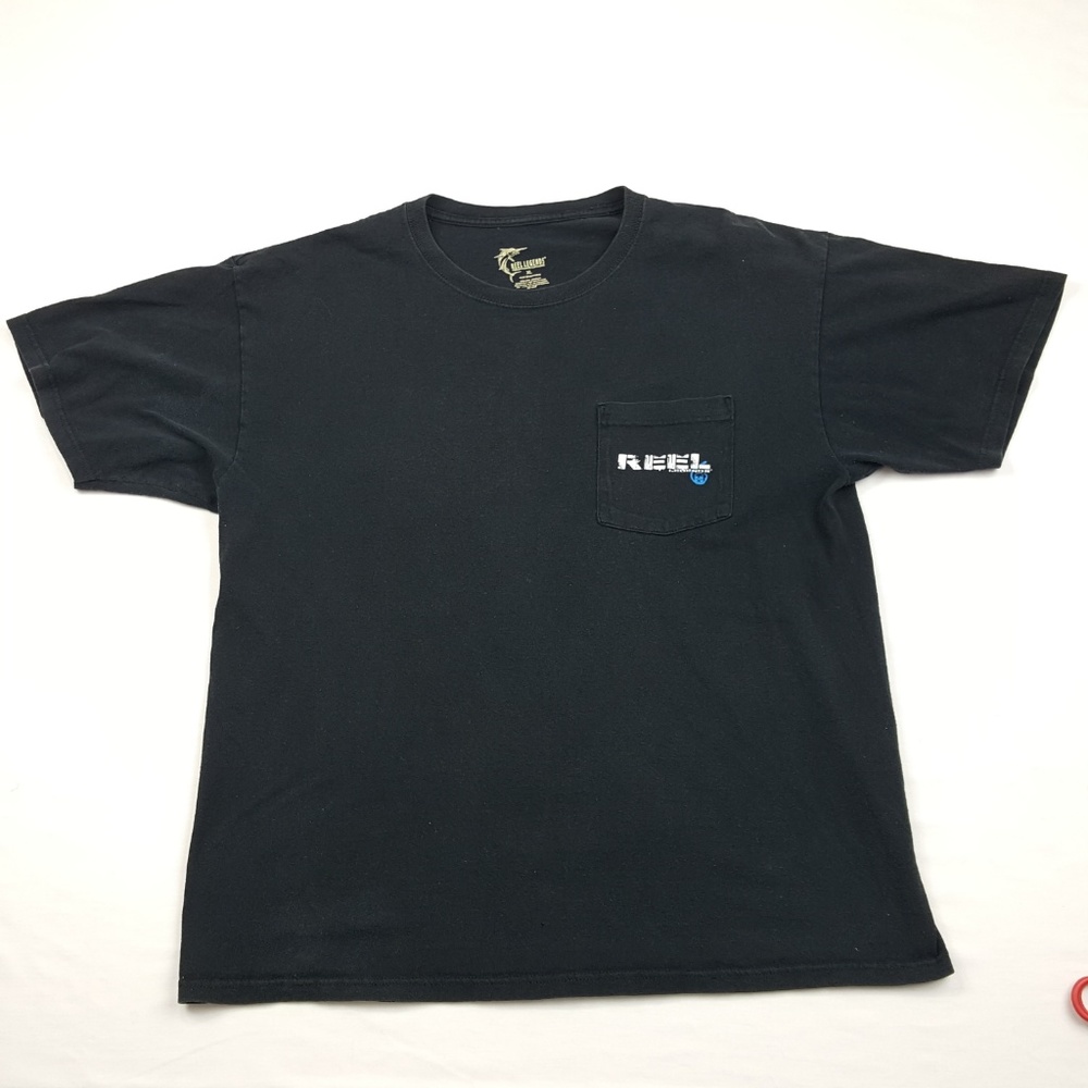Reel Legends Men's T-shirt Size XL Black Sailfish - Picture 4 of 6